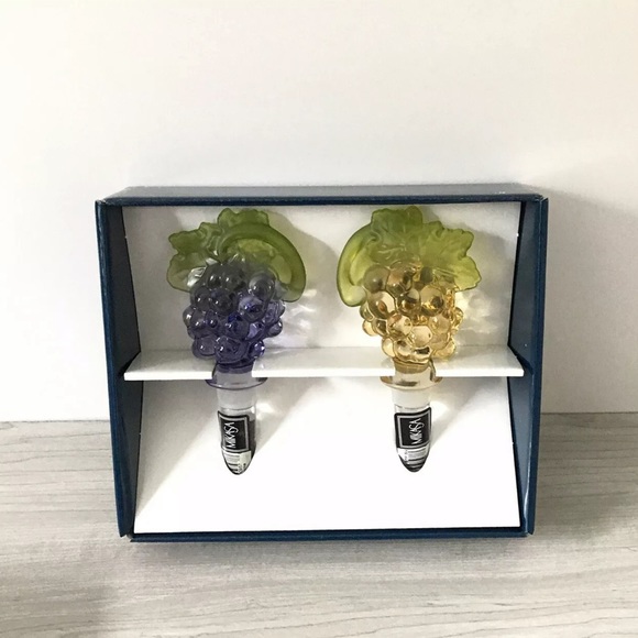 Set of 2 Mikasa Lead Crystal Wine Bottle Stoppers - Picture 2 of 3